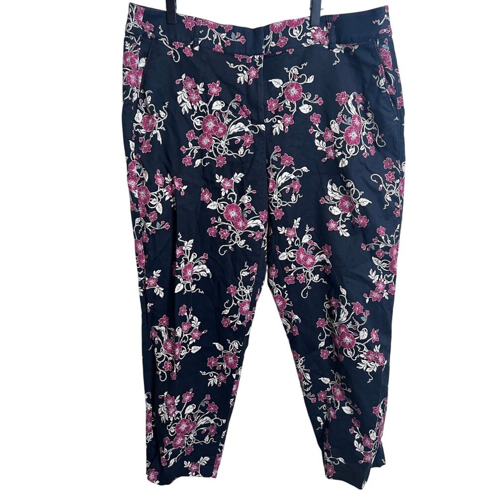 Glamour X Lane Bryant Floral Print  Black Capri‎ Women's 18
